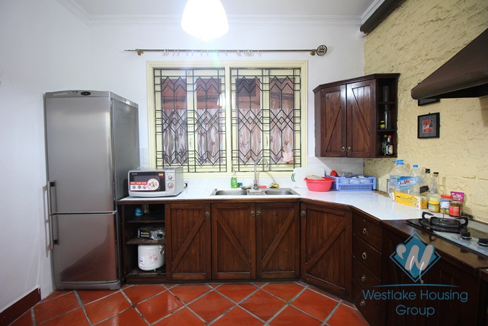 Elegant house with 3 bedroom, front yard and terrace for rent in Ba Dinh, Hanoi